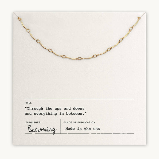 Ups & Downs Necklace: Gold Fill