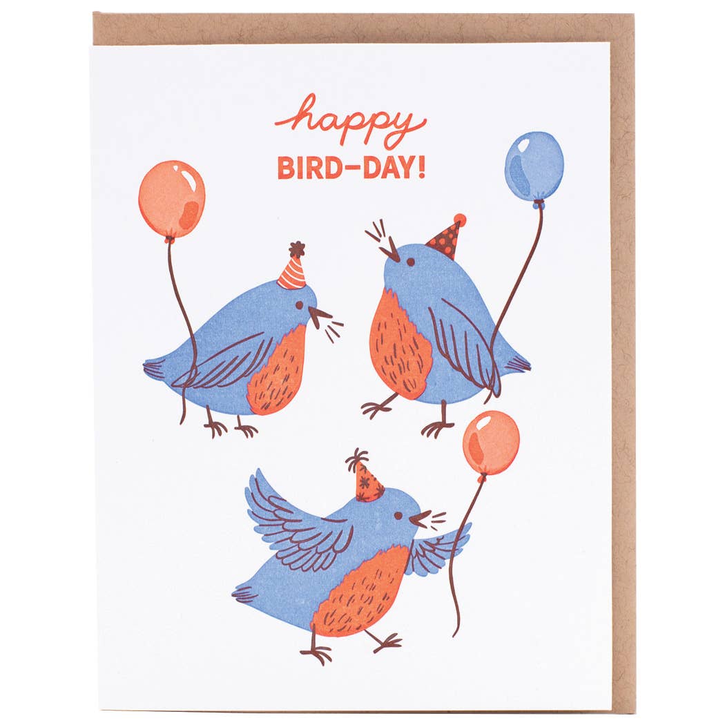 Birds & Balloons Birthday Card
