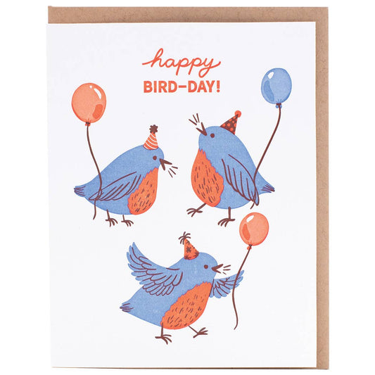Birds & Balloons Birthday Card