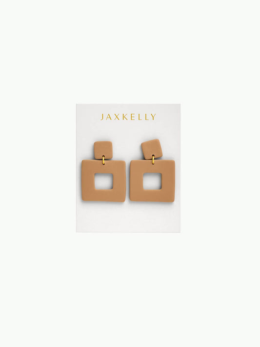 Square Clay Earring - Desert