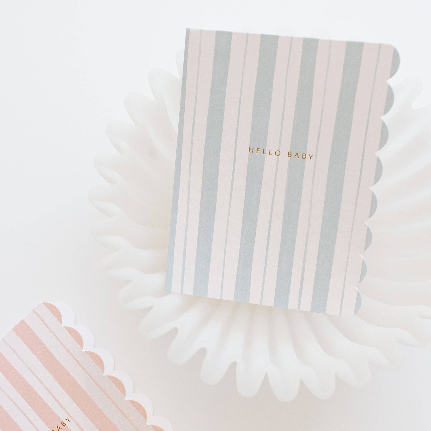 Baby Stripes Blue Greeting Card