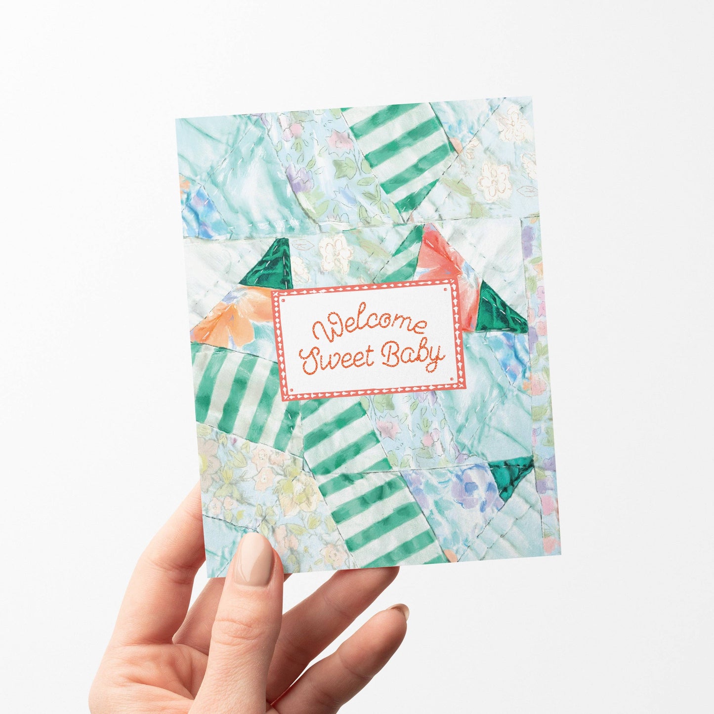 Quilt Baby Greeting Card