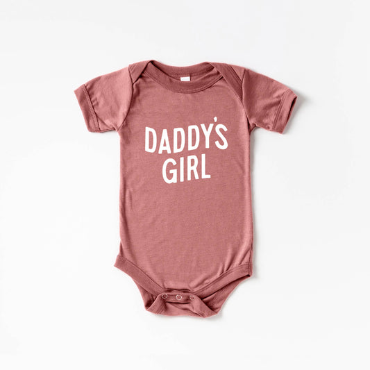 Daddy's Girl Mauve Pink Modern Baby Bodysuit | 12-18M