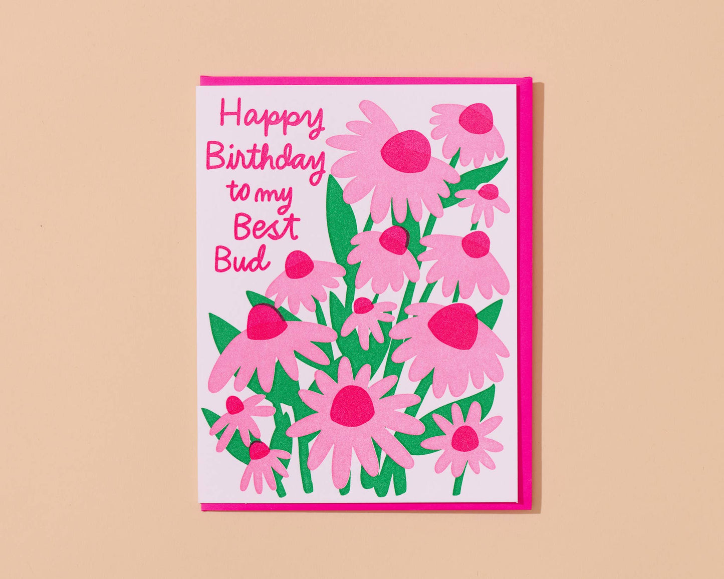 Letterpress Birthday Card | Best Bud Bday
