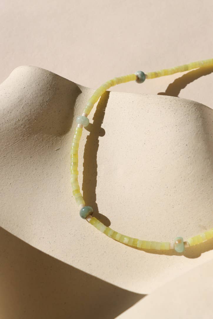 Sunlit Jade Necklace | 14k Gold Fill / 16"
