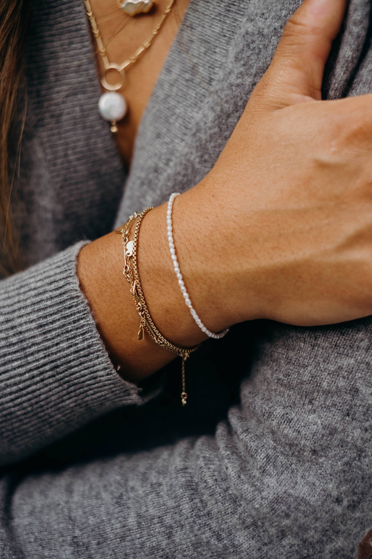 Pearl One Bracelet 7"