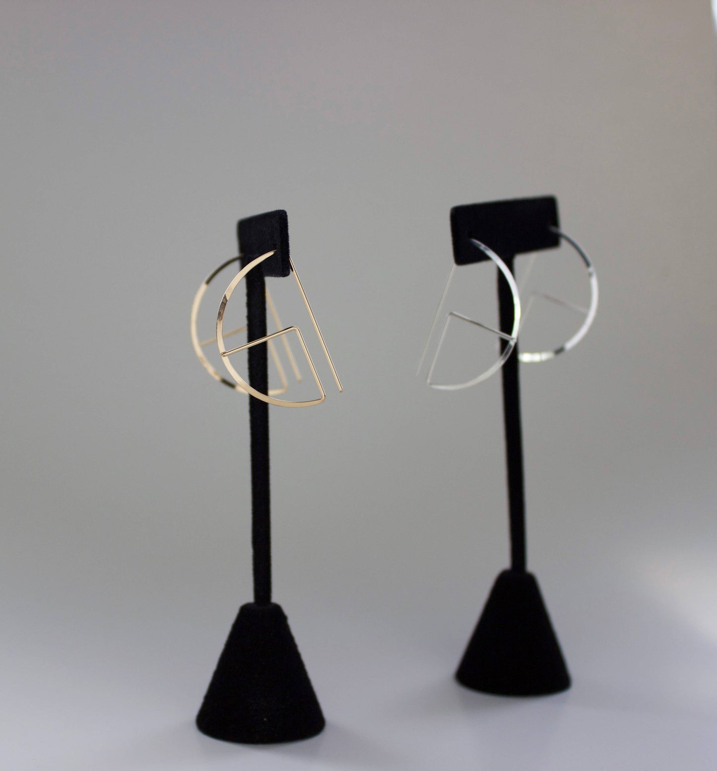 Large Round Profile Earrings, Lightweight Statement Earrings: 14K Gold Fill