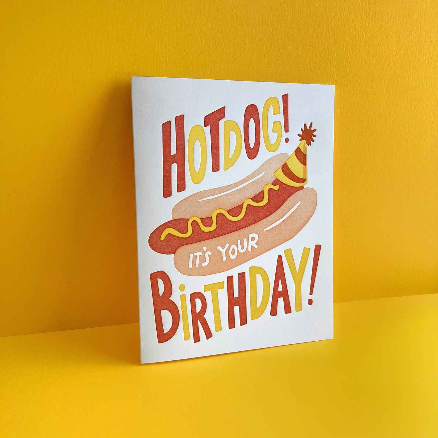 Hot Dog Birthday - Funny Letterpress Card