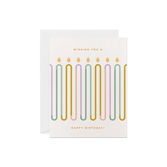 Wavey Candles | Birthday Greeting Card