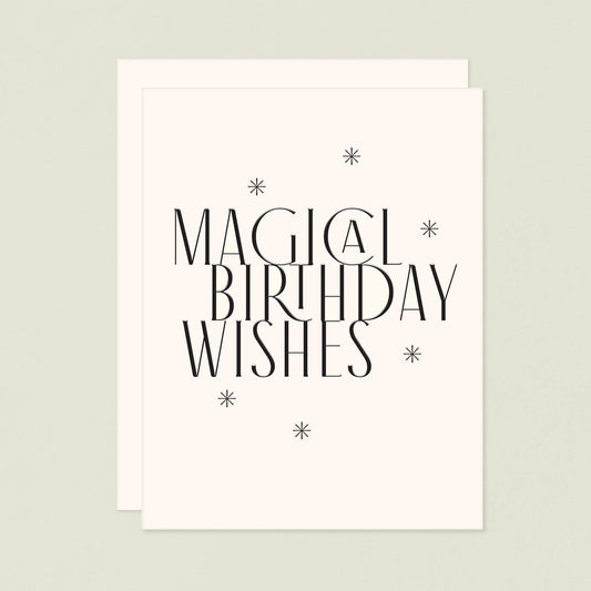 Magical Birthday Wishes Letterpress Greeting Card