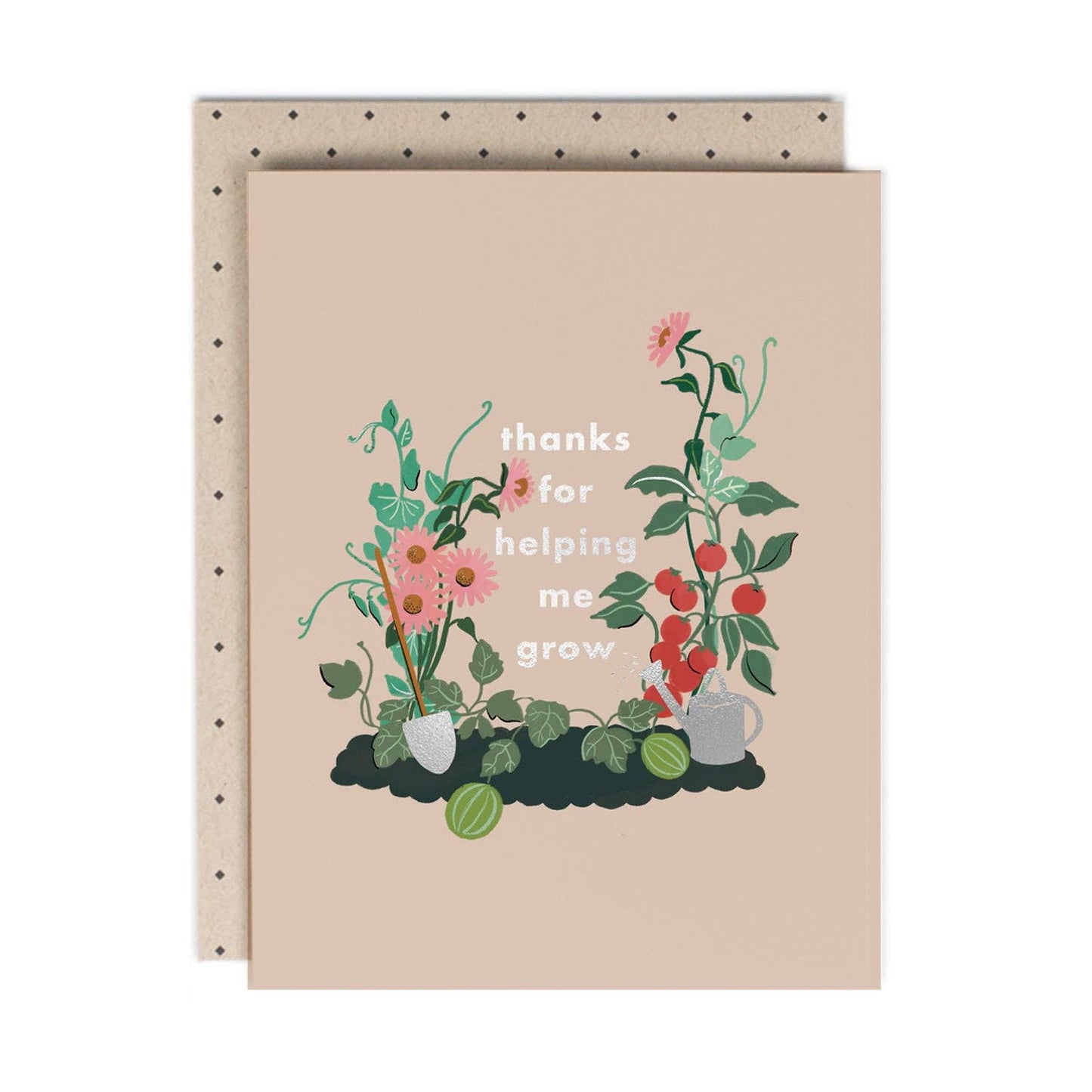 Thanks For Helping Me Grow Thank You Card