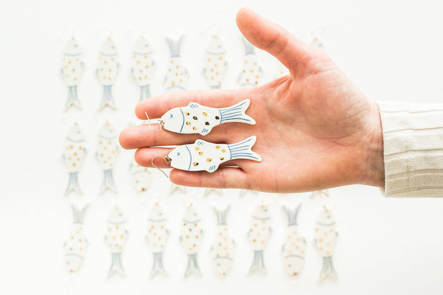 Little Fish Earrings | Alive Bright Blue
