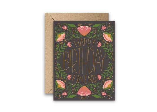 Friend Gold Foil Birthday Card