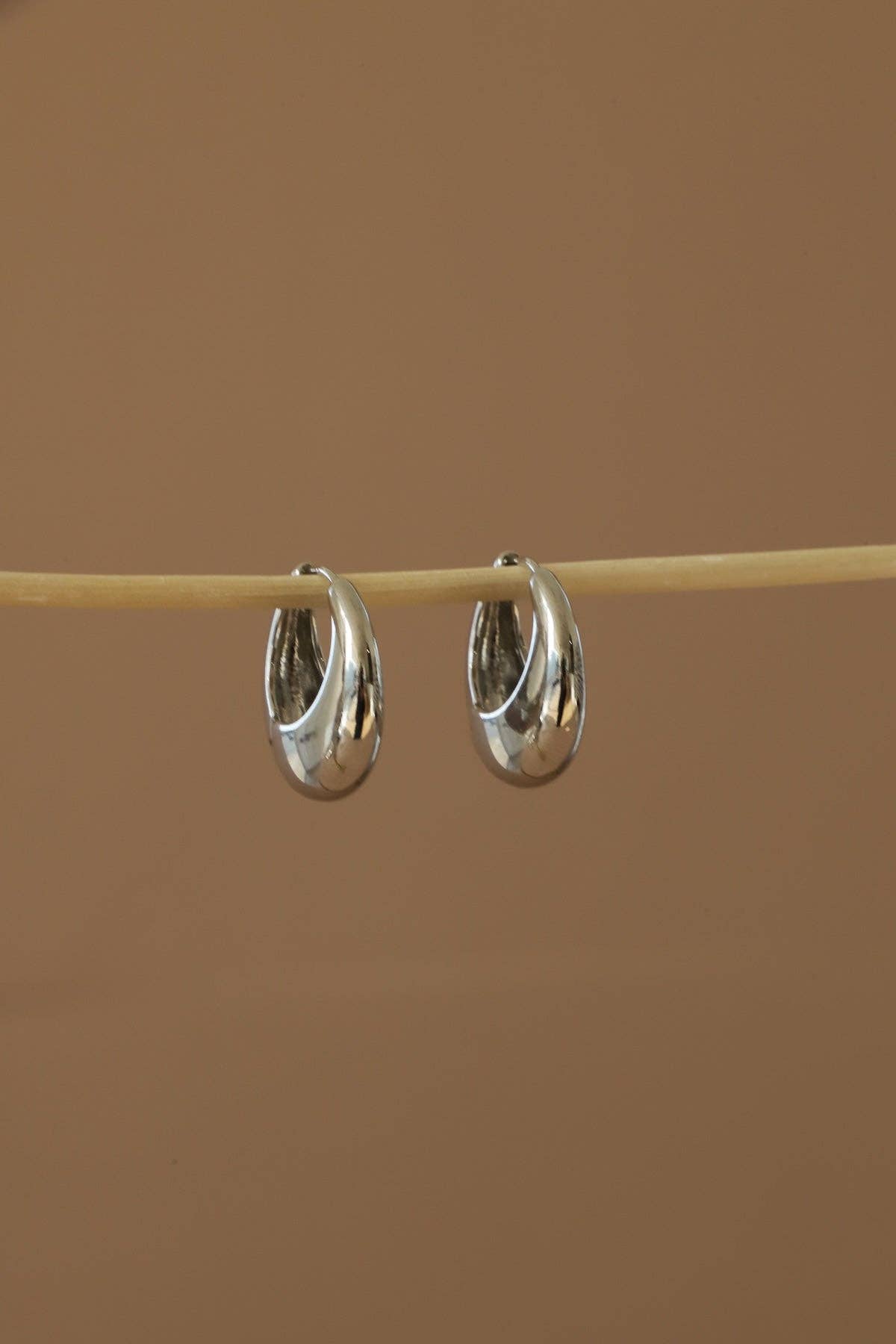 SILVER AMALFI CHUNKY HOOPS | SILVER