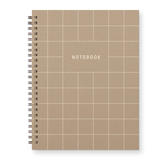 Golden Wheat Grid Journal Lined Notebook