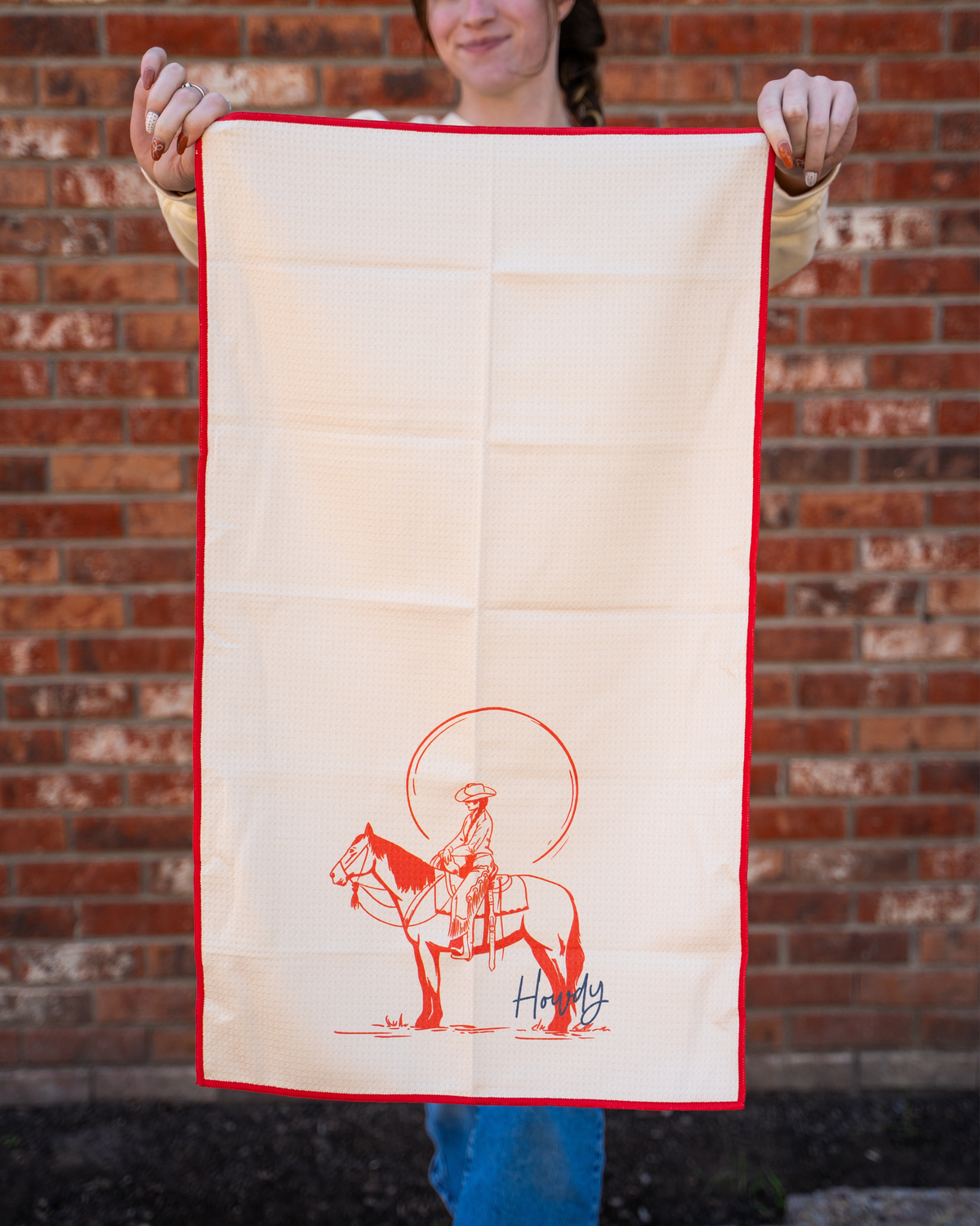 Howdy Tea Towel - Cream