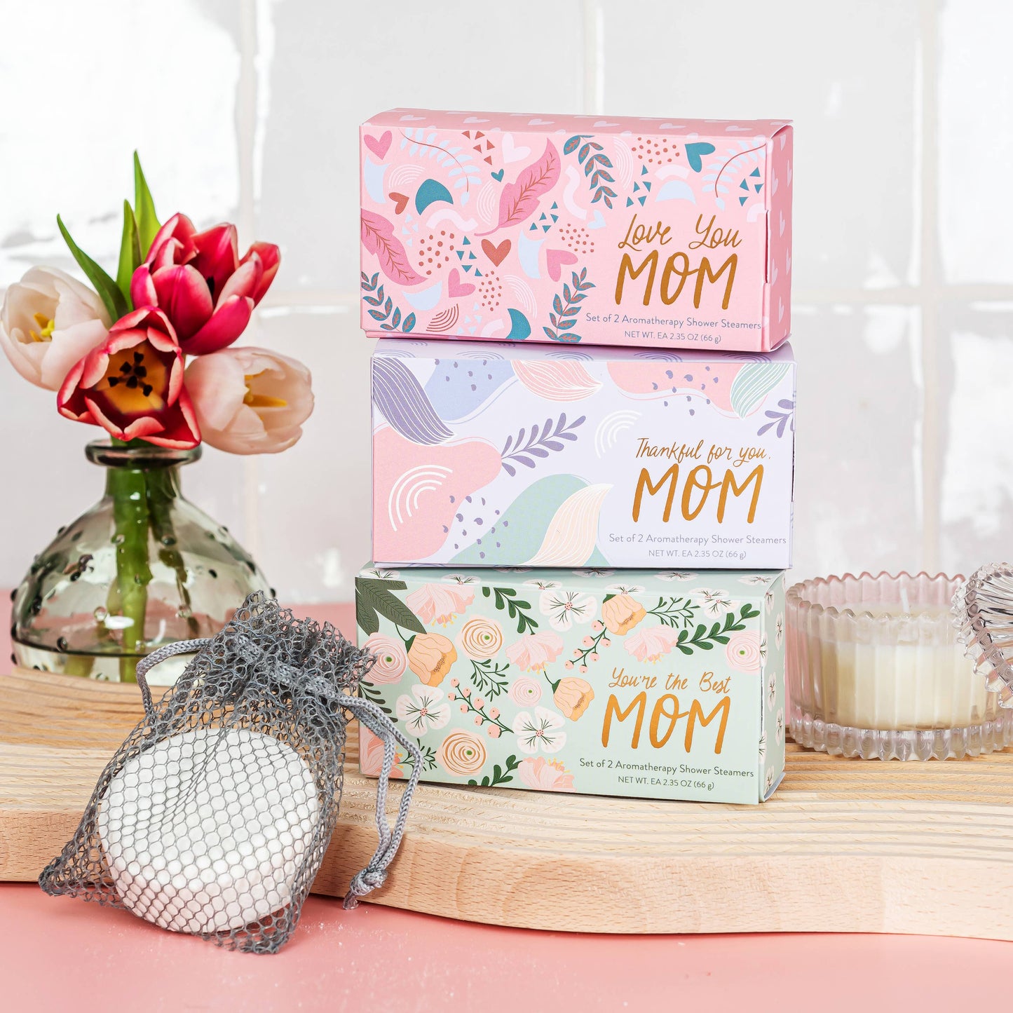 Love Mom Shower Steamer Gift Set