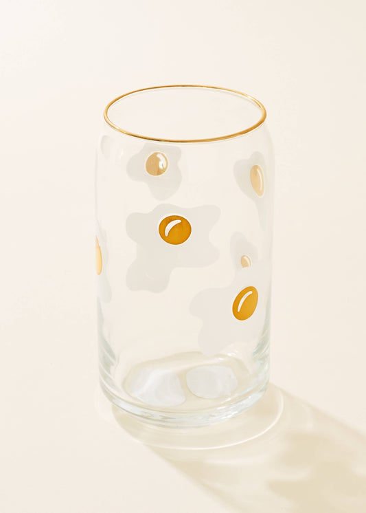 Fried Egg 16 oz Soda Can Glass