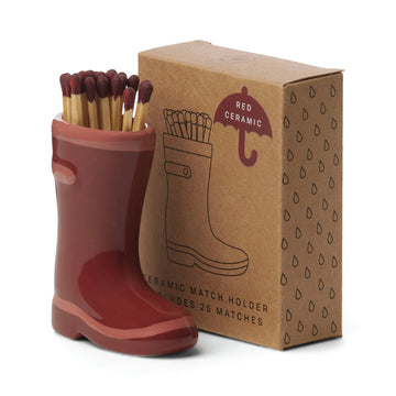 Paddywax Wellington Boot | Dark Red & Light Red