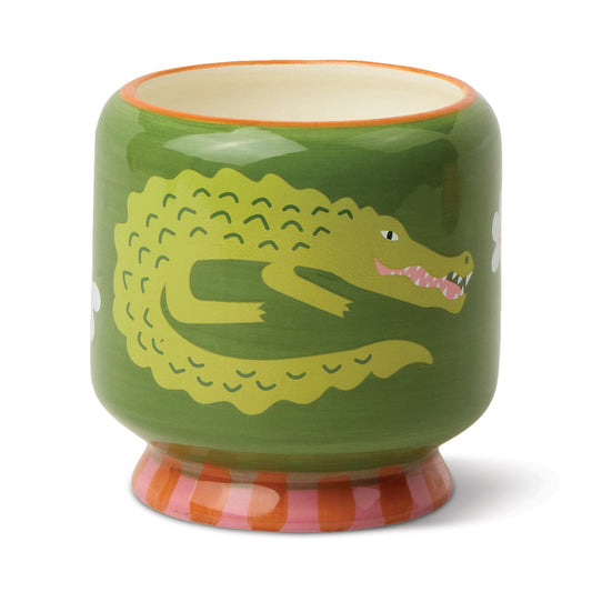 Paddywax 8 oz A Dopo Handpainted Crocodile Candle