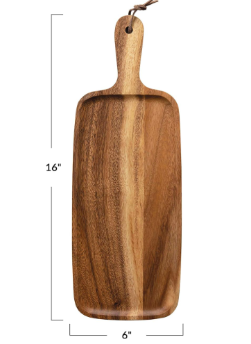 Suar Wood Serving Board with Handle