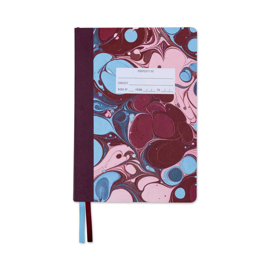 Softcover Journal | Burgundy Sky Marbling