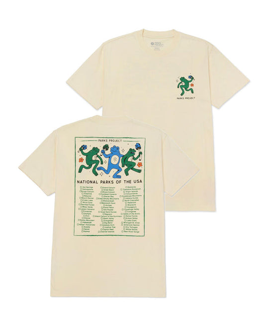 Great Outdoors Dancing Frogs Checklist Tee