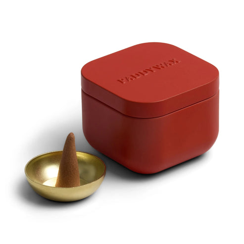Paddywax Cubed Metal Tin Incense | Poppy Saffron Rose