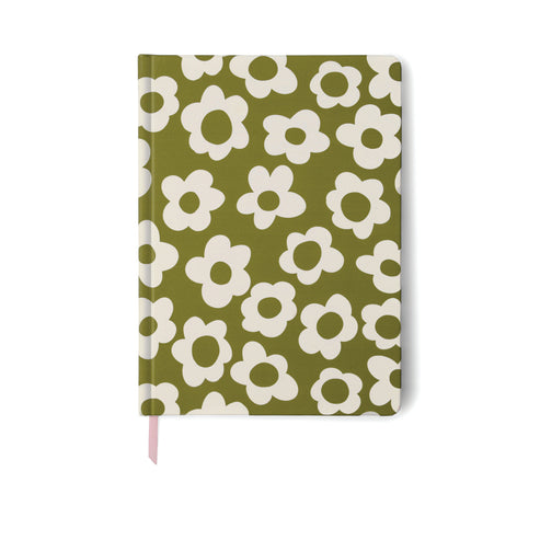 Soft Touch Jumbo Journal | Green Groovy Floral