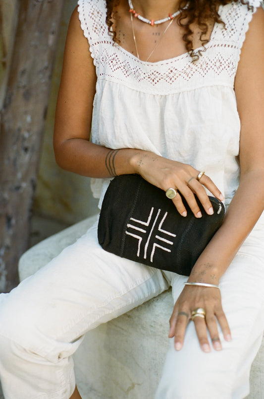 Cosmetic Bag | Black Crosses