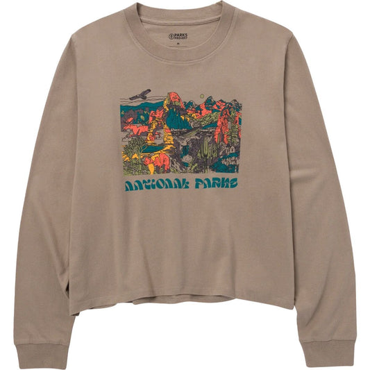 National Parks Collage Boxy Long Sleeve Tee