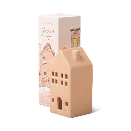 Paddywax Ceramic Incense Townhouse | Pink Persimmon Chestnut