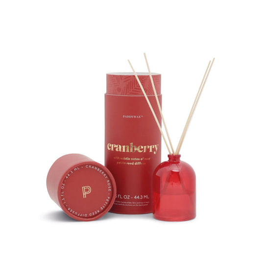 Paddywax Petite Diffuser 1.5 oz Brick Red Milky Glass Cranberry