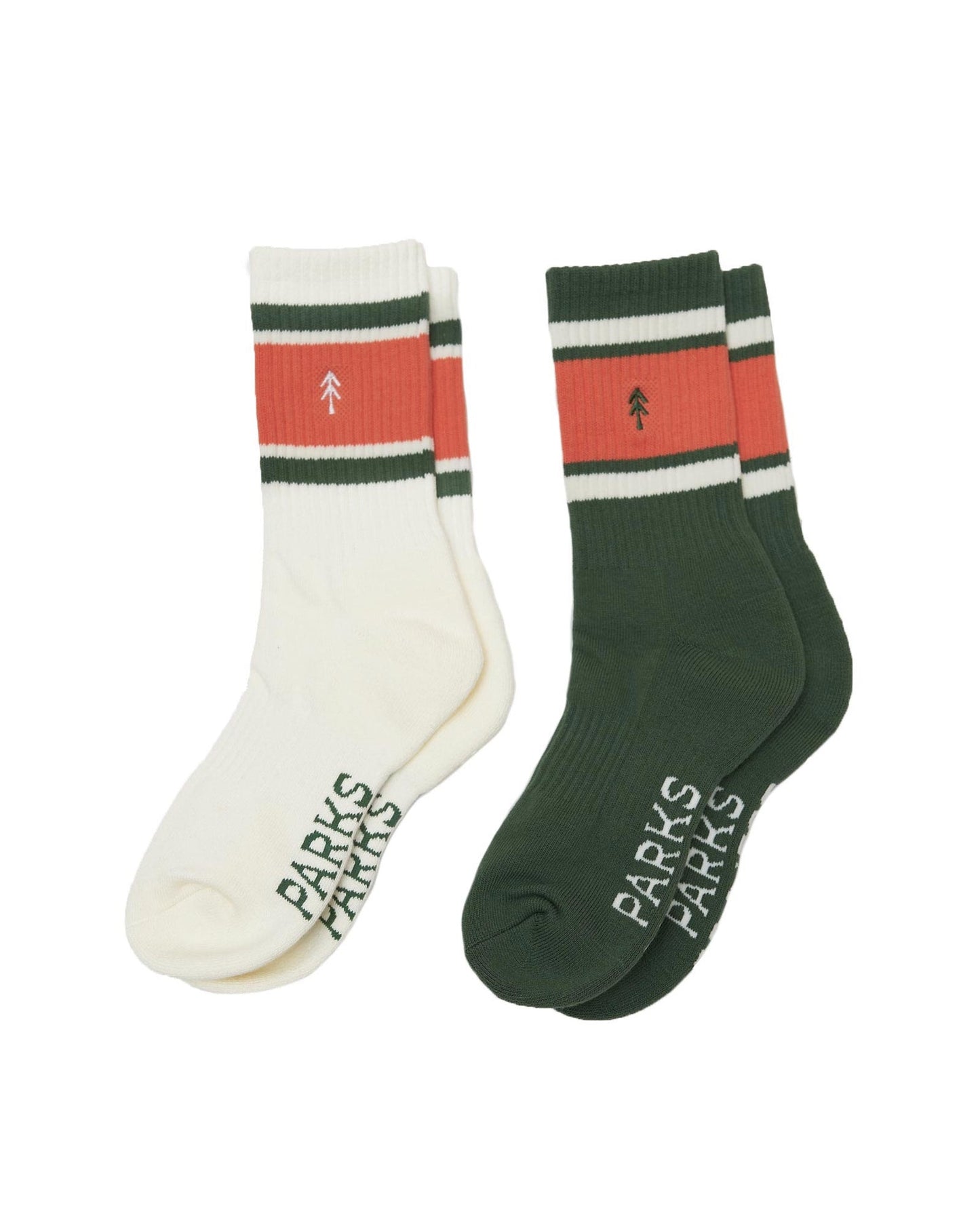 Green & Natural Trail Crew Tube Sock 2 Pack