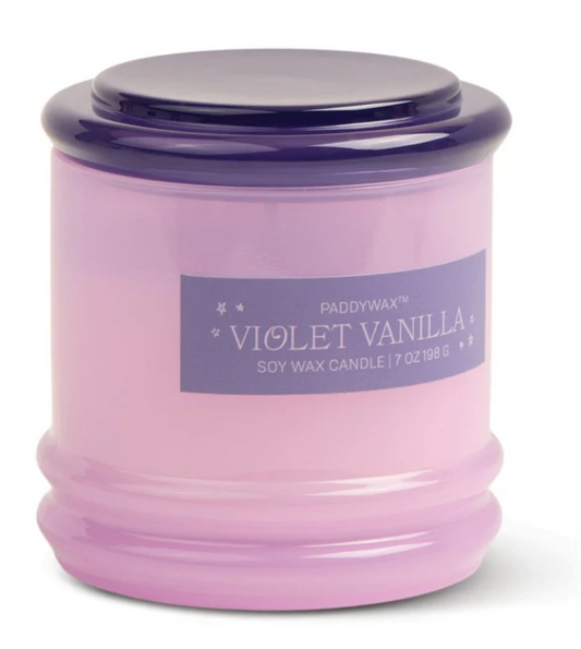 Paddywax 7 oz Stacked Candle | Violet Vanilla