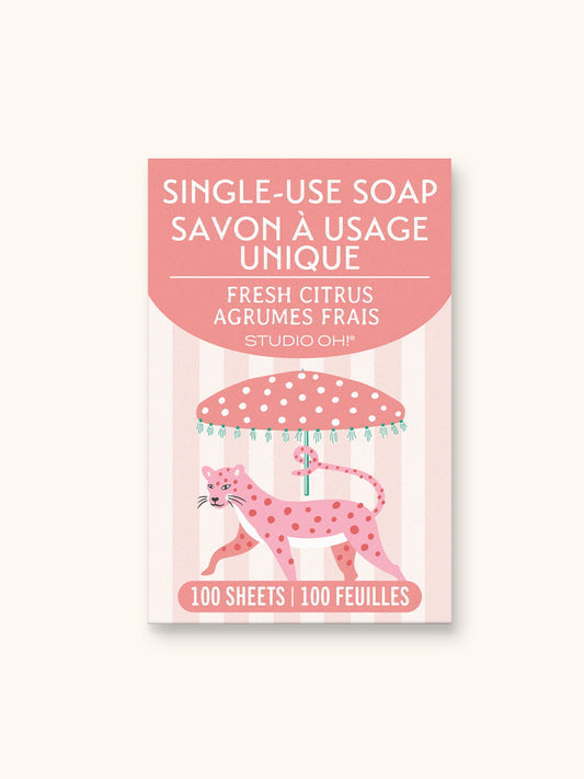 Leopard on Parade Single Use Soap Sheets