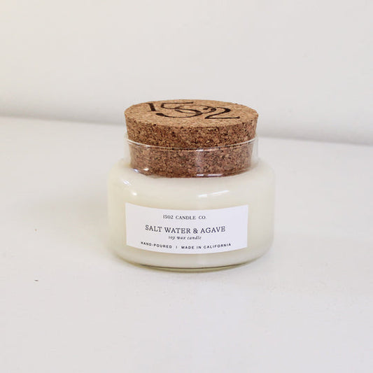 1502 Apothecary Jar Candle | Salt Water & Agave