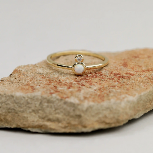 Infinity Ring | Gold | Opal | 7