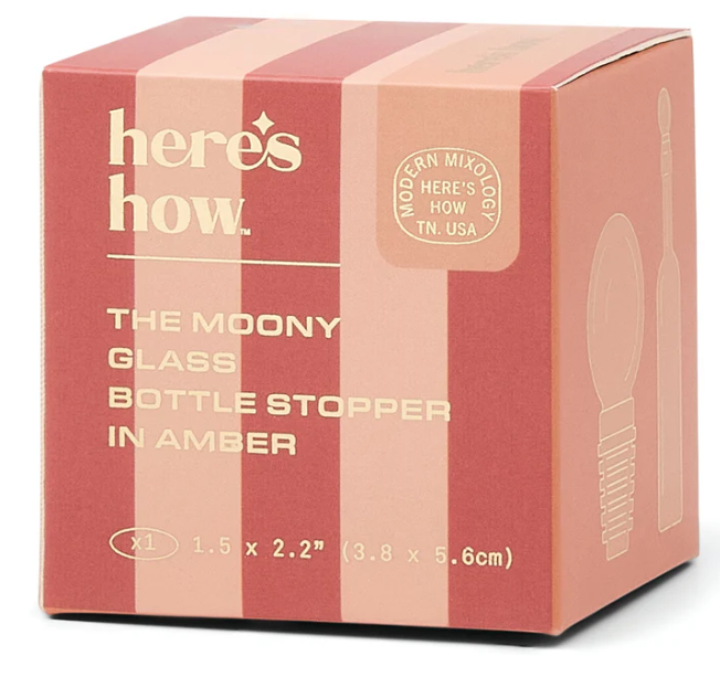 The Moony Glass Bottle Stopper | Amber