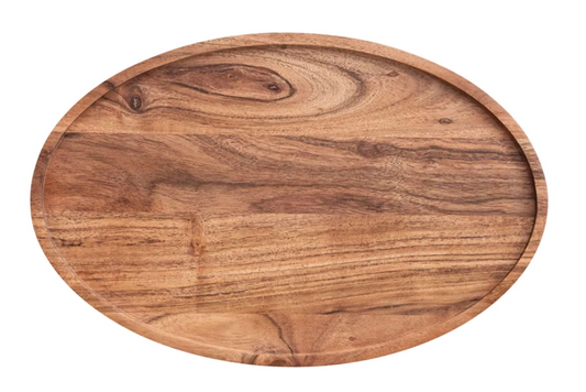 Oval Acacia Wood Tray