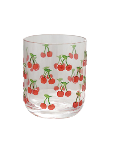 Acrylic Drinking Glass with Cherries (14 oz.)