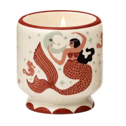 Paddywax 8 oz A Dopo Handpainted Mermaid and Moon Candle