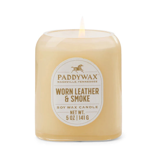 Paddywax Vista 5 oz Worn Leather & Smoke