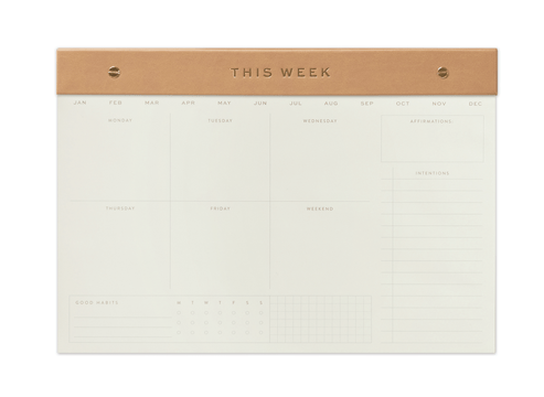 Weekly Post Bound Notepad | Camel