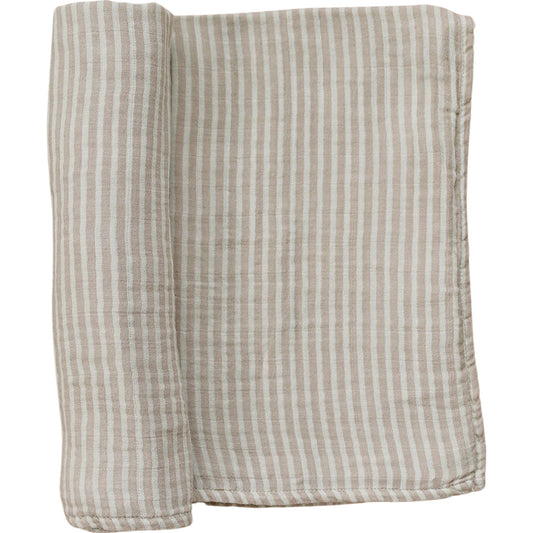 Taupe Stripes Swaddle