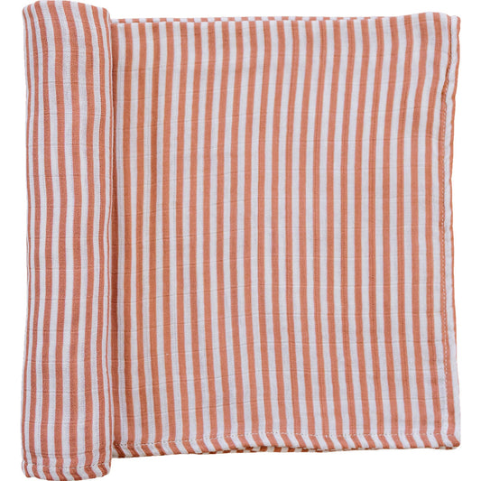 Pink Stripes Muslin Swaddle