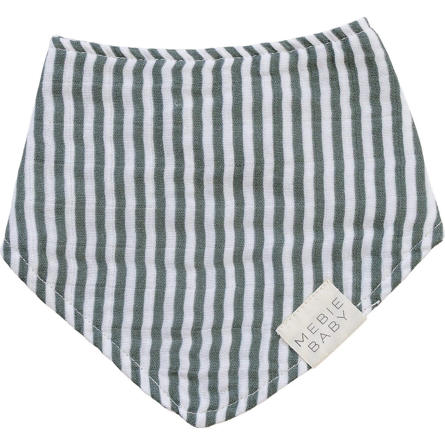 Green Stripes Muslin Bib