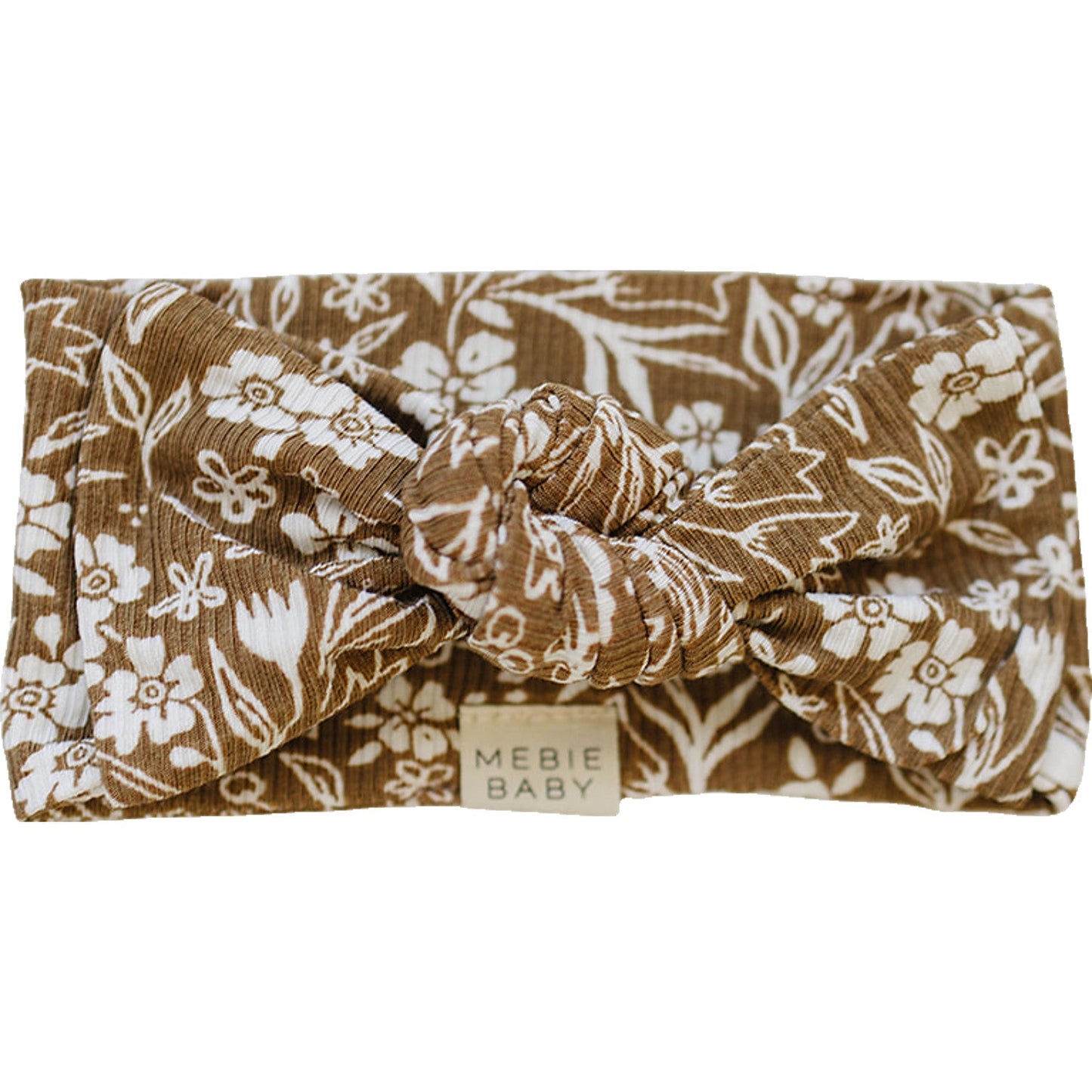 Brown Floral Ribbed Bamboo