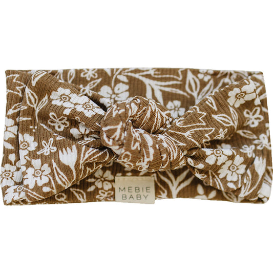 Brown Floral Ribbed Bamboo