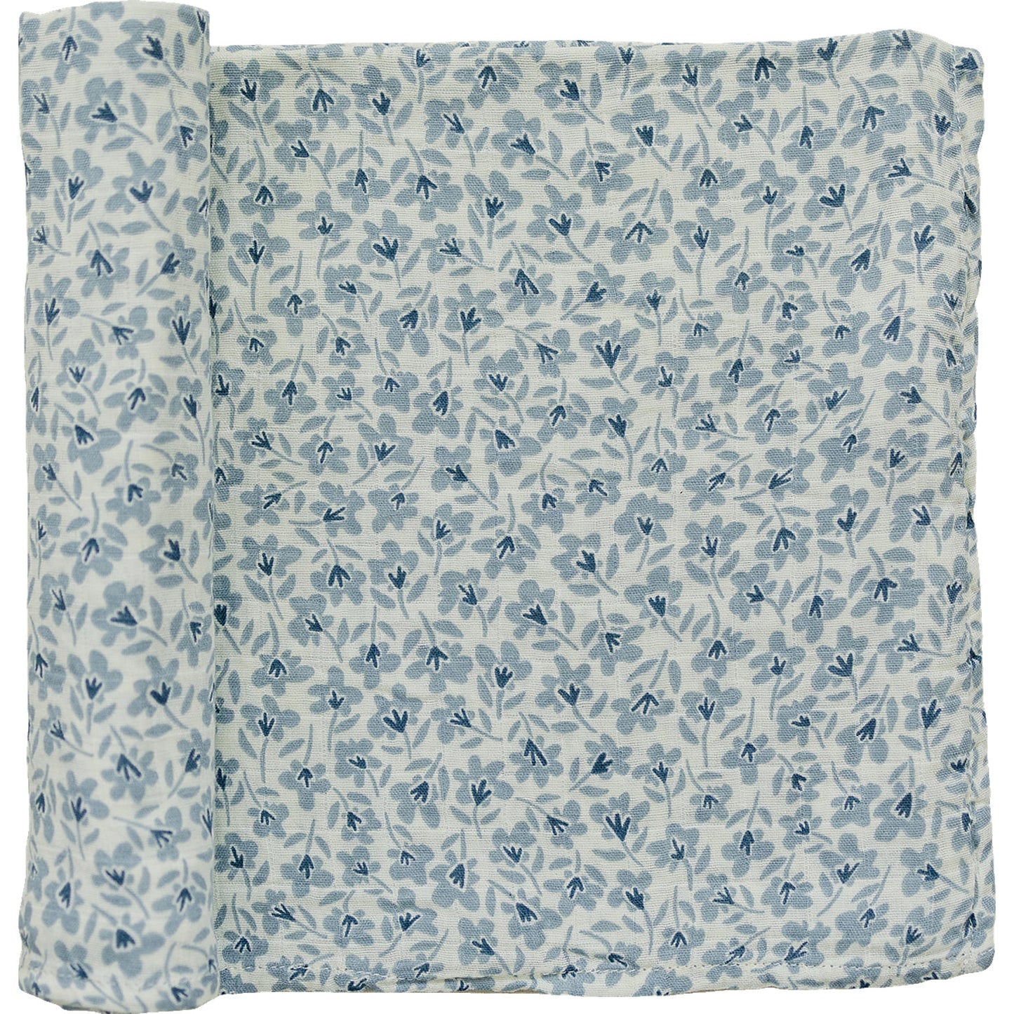 Blue Blossom Muslin Swaddle